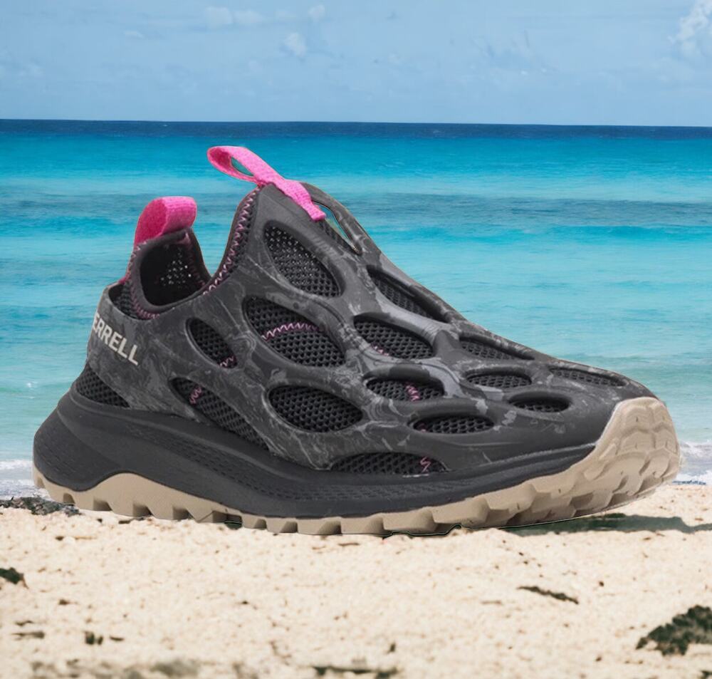 Merrell Hydro Runner Black Pink Run Beach Boat Trail Hiking Shoes Womens 9.5 New
